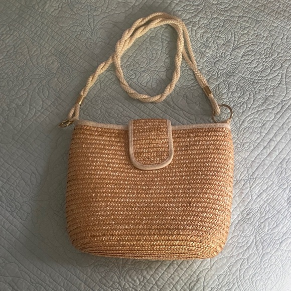 Vintage Straw Shoulder Bag - Picture 1 of 6
